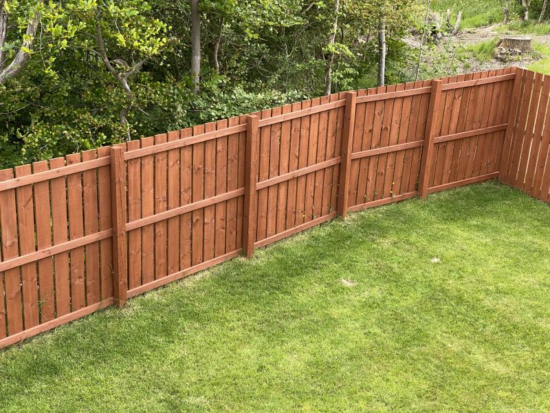 Finished Stained Fence