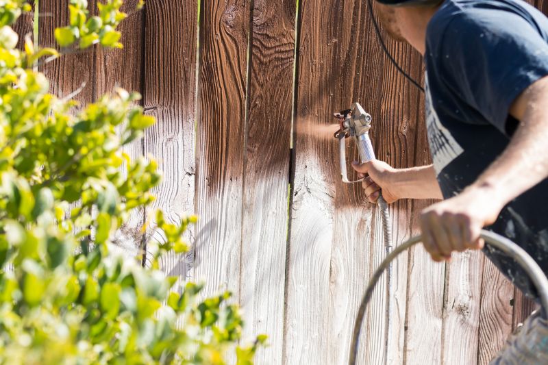 Cedar Fence Staining in Progress